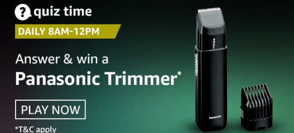 Amazon Panasonic Trimmer Quiz